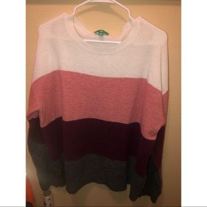Colorblock striped sweater